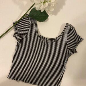 90’s Vintage Striped  Crop Top